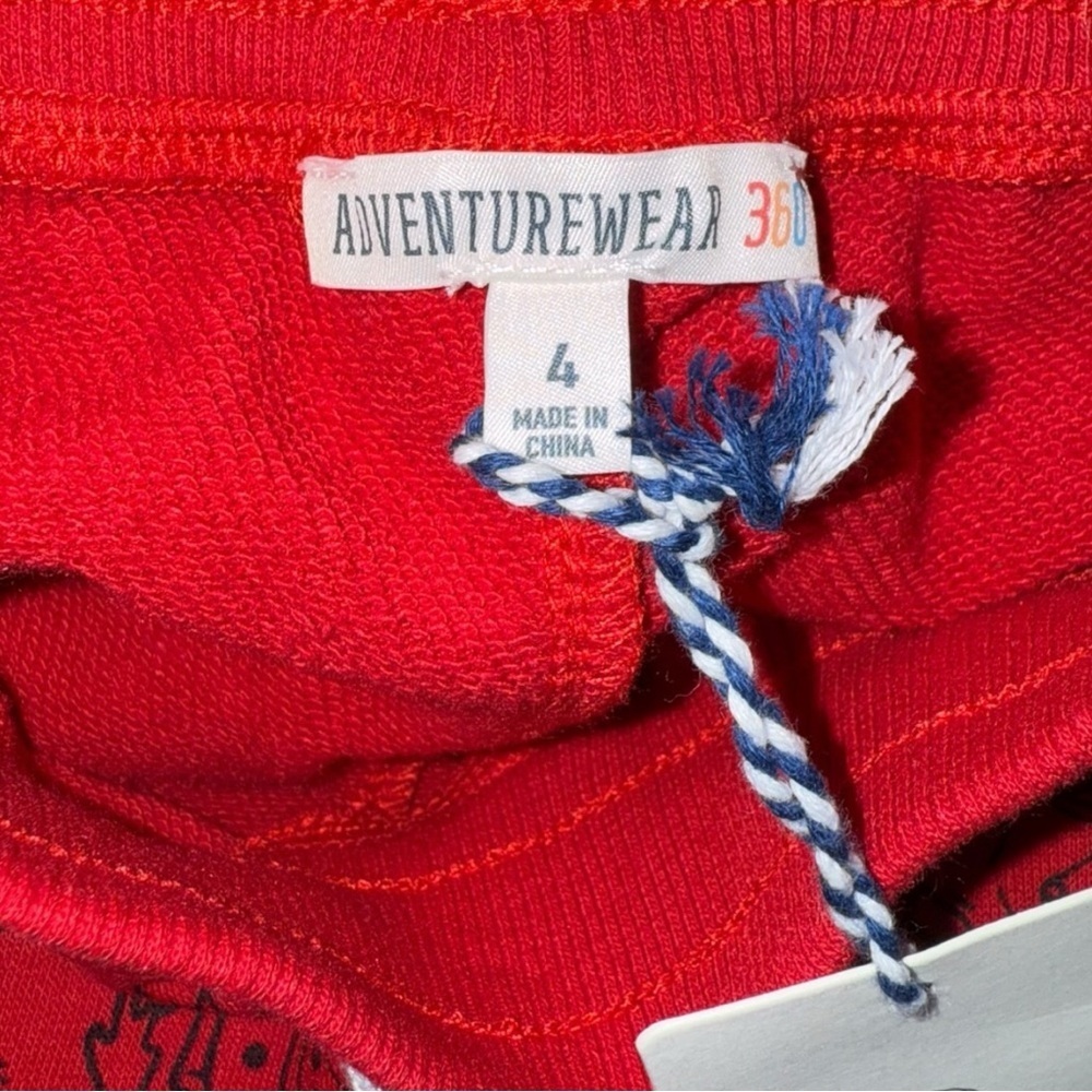 Adventurewear 360 Kids Red Holiday Reindeer Jogger Pants Size 4 NWT - Picture 4 of 7